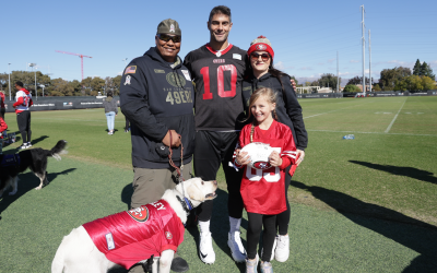 49ers Honor Mary Cortani & 16 OFP Veteran Service Dog Teams