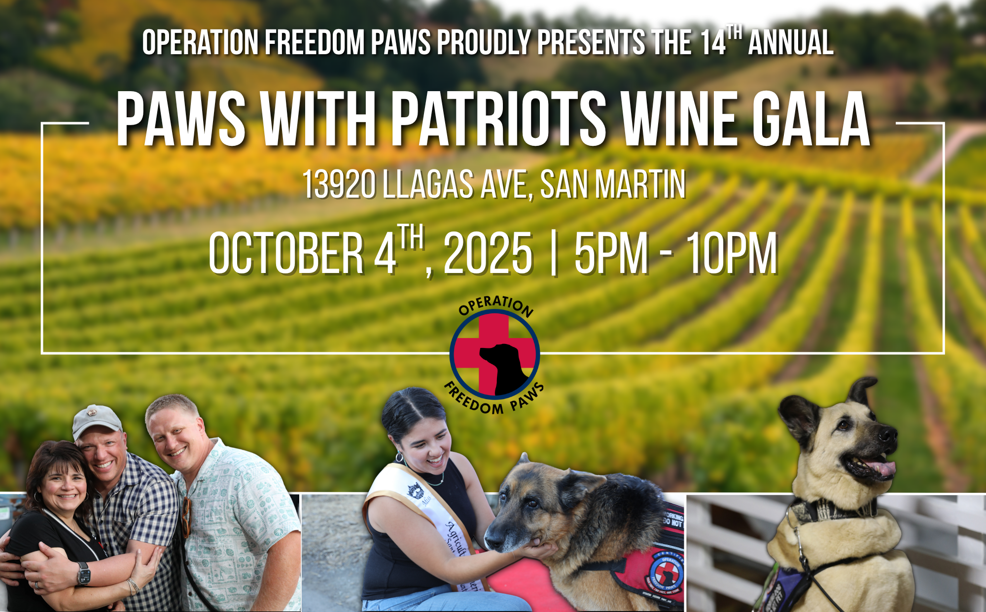 The 14th Annual Paws with Patriots Wine Gala