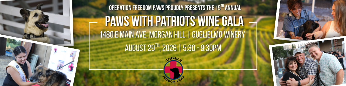 15th Annual Paws With Patriots Wine Gala